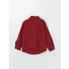 LCW Kids Bordo Uzun Kollu Basic Erkek Çocuk Gömlek
