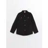 LCW Kids Siyah Uzun Kollu Basic Erkek Çocuk Gömlek