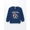 LCW Kids Indigo Bisiklet Yaka Uzun Kollu Erkek Bebek Sweatshirt ve Eşofman Alt 2li Takım