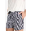 Defacto E0950 Siyah Çizgili File Astarlı Kısa Boy Deniz Şortu