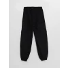 LCW Kids Siyah Beli Lastikli Kız Çocuk Kargo Jogger Pantolon