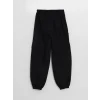 LCW Kids Siyah Beli Lastikli Kız Çocuk Kargo Jogger Pantolon