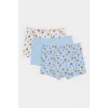 Defacto E6870 Beyaz Erkek Çocuk Desenli 3lü Boxer