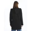 LCWAIKIKI Basic Siyah Kapüşonlu Kadın Hırka