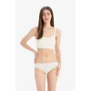 Defacto D6404 Bej Ribana 3lü Askılı Brief Külot-Fall in Love