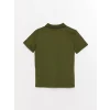 LCW Kids Yeşil Polo Yaka Baskılı Kısa Kollu Erkek Çocuk Tişört