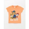 LCW baby Turuncu Bisiklet Yaka Kısa Kollu Paw Patrol Baskılı Erkek Bebek Pijama Takım