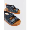 LCW STEPS Lacivert Baskılı Cırt Cırtlı Erkek Bebek Sandalet