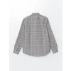 LCWAIKIKI Classic Gri Regular Fit Uzun Kollu Ekose Gabardin Erkek Gömlek