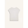 Defacto F2766 Ekru V Yaka Kısa Kollu Tişört
