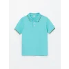 LCW Kids Turkuaz Polo Yaka Basic Kısa Kollu Erkek Çocuk Tişört