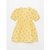 LCW baby Sari Kare Yaka Kız Bebek Elbise