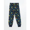 LCW Kids Lacivert Bisiklet Yaka Erkek Çocuk Pijama Takımı