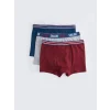 LCW Kids Bordo Basic Pamuklu Erkek Çocuk Boxer 3lü