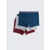 LCW Kids Bordo Basic Pamuklu Erkek Çocuk Boxer 3lü