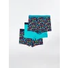 LCW Kids Lacivert Baskılı Erkek Çocuk Boxer 3lü