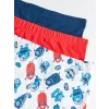 LCW Kids Beyaz Baskılı Pamuklu Erkek Çocuk Boxer 3lü