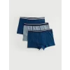 LCW Kids Lacivert Basic Pamuklu Erkek Çocuk Boxer 3lü