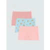 LCW Kids Pembe Ayı Teddy Baskılı Kız Çocuk Boxer 3lü
