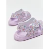 LCW STEPS Lila Baskılı Cırt Cırtlı Kız Çocuk Sandalet