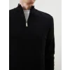 LCWAIKIKI Classic Siyah Dik Yaka Uzun Kollu Erkek Triko Kazak