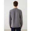 LCWAIKIKI Classic Yeşil Bisiklet Yaka Uzun Kollu Baskılı Erkek Sweatshirt