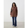 LCW Modest Kahverengi Regular Fit Kadın Gömlek Tunik