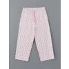 LCW DREAM Pembe Bisiklet Yaka Çiçekli Kadın Kaprili Pijama Takımı