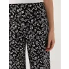 LCW Grace Siyah Beli Lastikli Çiçekli Kadın Kapri