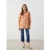 LCW Modest Turuncu Desenli Oversize Kadın Gömlek Tunik