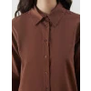 LCW Modest Kahverengi Regular Fit Kadın Gömlek Tunik