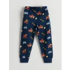 LCW Kids Gri Beli Lastikli Baskılı Erkek Çocuk Pijama Takım