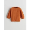LCW baby Turuncu Bisiklet Yaka Erkek Bebek Sweatshirt ve Eşofman Alt 2li