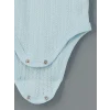 LCW baby Mavi Bisiklet Yaka Basic Kız Bebek Çıtçıtlı Bodysuit 3lü