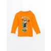 LCW Kids Turuncu Bisiklet Yaka Erkek Çocuk Pijama Takımı
