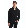 LCWAIKIKI Classic Siyah Dik Yaka Erkek Sweatshirt