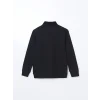 LCWAIKIKI Classic Siyah Dik Yaka Erkek Sweatshirt