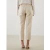 LCW Modest Bej Beli Lastikli Havuç Kesim Kadın Pantolon