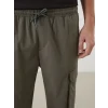 XSIDE Haki Rahat Kalıp Poplin Erkek Kargo Pantolon
