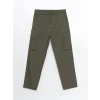 XSIDE Haki Rahat Kalıp Poplin Erkek Kargo Pantolon