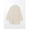 LCW Modest Bej Regular Fit Kadın Gömlek Tunik