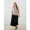 LCW Grace Siyah Beli Lastikli Kadın Etek