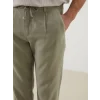 LCW Vision Yeşil Slim Fit Keten Karışımlı Erkek Pantolon