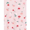 LCW Kids Pembe Bisiklet Yaka Çiçekli Kız Çocuk Pijama Takımı