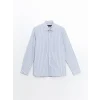 LCWAIKIKI Formal Mavi Slim Fit Uzun Kollu Çizgili Erkek Gömlek