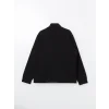 LCW Vision Siyah Dik Yaka Uzun Kollu Erkek Fermuarlı Sweatshirt
