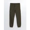 XSIDE Haki Standart Kalıp Gabardin Erkek Jogger Pantolon