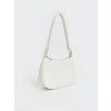 LCW ACCESSORIES Beyaz Deri Görünümlü Kadın Baget Çanta