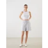 XSIDE Gri Beli Lastikli Kadın Şort