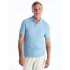LCWAIKIKI Classic Mavi Polo Yaka Kısa Kollu Pike Erkek Tişört